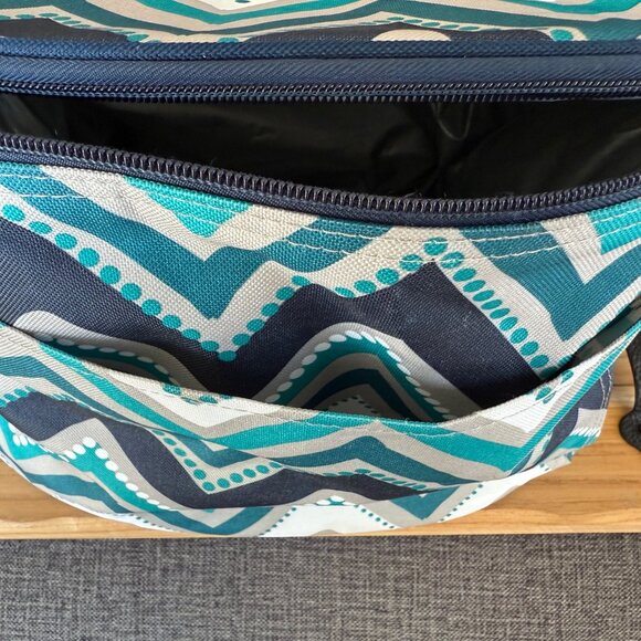 Thirty One Insulated Cooler, Retired Dotty Chevron Pattern - Picture 7 of 7